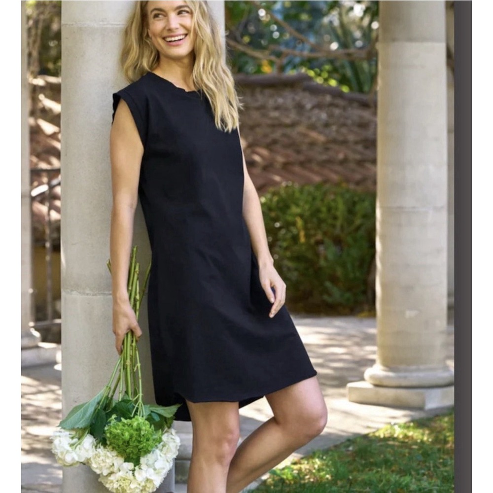 FRANK & EILEEN Black Mini CORY Jersey Muscle Tee Dress SMALL